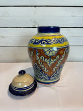 Load image into Gallery viewer, Vintage Hand Painted Mexican Talavera Lidded Ginger Jars