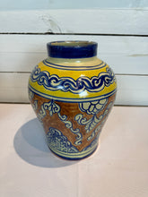 Load image into Gallery viewer, Vintage Hand Painted Mexican Talavera Lidded Ginger Jars