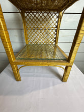Load image into Gallery viewer, Vintage Rattan Wicker Three Tiered Shelf