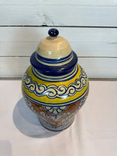 Load image into Gallery viewer, Vintage Hand Painted Mexican Talavera Lidded Ginger Jars
