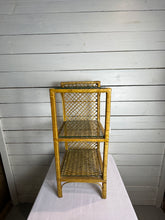 Load image into Gallery viewer, Vintage Rattan Wicker Three Tiered Shelf