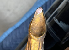 Load image into Gallery viewer, Vintage Gilded Gold Mirror - Oval Vertical Hang