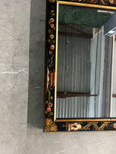 Load image into Gallery viewer, Ethan Allen Chinoiserie Framed Mirror 1980s - Black with Gold Drawings