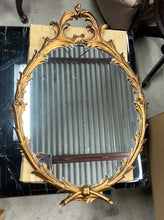 Load image into Gallery viewer, Vintage Gilded Gold Mirror - Oval Vertical Hang