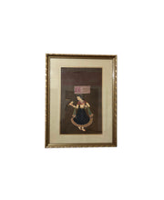 Load image into Gallery viewer, Vintage Jodhpur Government Stamp, Mumbai India with Traditional Indian Lady