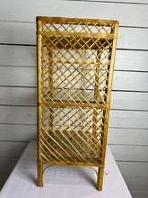 Load image into Gallery viewer, Vintage Rattan Wicker Three Tiered Shelf