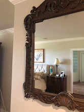 Load image into Gallery viewer, Vintage Carved Mahogany Mirror - Mid to late 20th Century