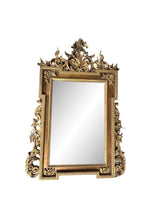 Load image into Gallery viewer, Mid 20th Century Italian Baroque Style Large Gold Carved Giltwood Mirror - Hangs Vertically