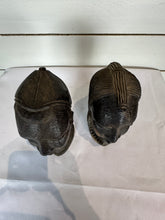 Load image into Gallery viewer, Mid Century Besmo African Tribal Bust Sculpture Carved in Ebony Wood Large Man & Woman - Sold as a set of two