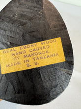 Load image into Gallery viewer, Mid Century Besmo African Tribal Bust Sculpture Carved in Ebony Wood Small Man & Woman - Sold as a Set of Two