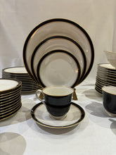 Load image into Gallery viewer, Noritake Ivory China - Model 7274 Ivory & Ebony, Made in Japan - 11 Place Settings - Sold as a Set
