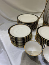 Load image into Gallery viewer, Noritake Ivory China - Model 7274 Ivory & Ebony, Made in Japan - 11 Place Settings - Sold as a Set