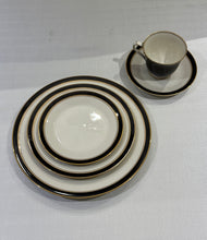 Load image into Gallery viewer, Noritake Ivory China - Model 7274 Ivory & Ebony, Made in Japan - 11 Place Settings - Sold as a Set