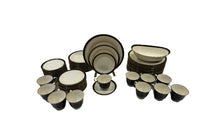 Load image into Gallery viewer, Noritake Ivory China - Model 7274 Ivory & Ebony, Made in Japan - 11 Place Settings - Sold as a Set