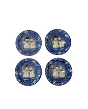 Load image into Gallery viewer, Vintage Snow Couple Hand Painted Collection Holiday Plates by Tabletops Unlimited