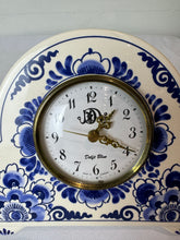 Load image into Gallery viewer, Delft Dial Clock - Blue & White Clock for Mantelpiece or Shelf