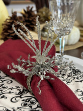 Load image into Gallery viewer, Silver Beaded Seaburst Napkin Rings - Set of 8