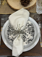 Load image into Gallery viewer, Silver Beaded Seaburst Napkin Rings - Set of 8