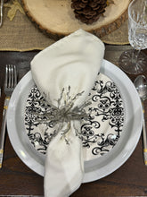 Load image into Gallery viewer, Silver Beaded Seaburst Napkin Rings - Set of 8