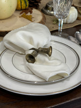 Load image into Gallery viewer, Vintage Pewter Tassel Napkin Rings - Set of 10