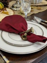 Load image into Gallery viewer, Vintage Pewter Tassel Napkin Rings - Set of 10