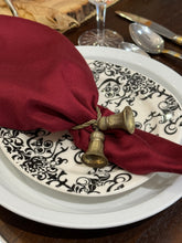 Load image into Gallery viewer, Vintage Pewter Tassel Napkin Rings - Set of 10