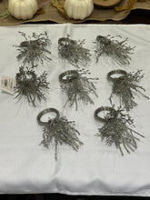 Load image into Gallery viewer, Silver Beaded Seaburst Napkin Rings - Set of 8