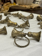 Load image into Gallery viewer, Vintage Pewter Tassel Napkin Rings - Set of 10
