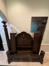 Load image into Gallery viewer, 1990s Marge Carson Segovia Collection King Bed Frame With Iron Grills