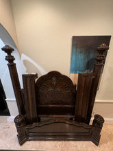 Load image into Gallery viewer, 1990s Marge Carson Segovia Collection King Bed Frame With Iron Grills