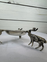 Load image into Gallery viewer, Vintage Pewter Reindeer Sauce Bowl