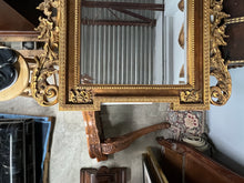 Load image into Gallery viewer, Mid 20th Century Italian Baroque Style Large Gold Carved Giltwood Mirror - Hangs Vertically