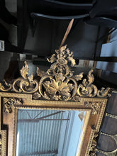 Load image into Gallery viewer, Mid 20th Century Italian Baroque Style Large Gold Carved Giltwood Mirror - Hangs Vertically