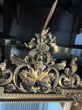Load image into Gallery viewer, Mid 20th Century Italian Baroque Style Large Gold Carved Giltwood Mirror - Hangs Vertically