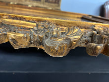 Load image into Gallery viewer, Mid 20th Century Italian Baroque Style Large Gold Carved Giltwood Mirror - Hangs Vertically