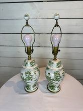 Load image into Gallery viewer, Green & Gold Ginger Jar Ceramic Lamp - Set of Two