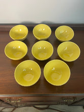 Load image into Gallery viewer, Vintage Studio Nova Samba Yellow Hand Painted Stoneware - Asian Rice Bowls - Fruit & Dessert Bowls - Set of 8