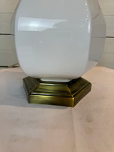 Load image into Gallery viewer, White Ceramic & Brass/Metal Base Table Lamp