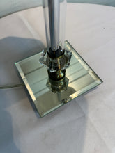 Load image into Gallery viewer, Small Glass Lamp with White Silk Shade