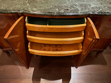 Load image into Gallery viewer, Antique French Louis XV Style Marble Top Marquetry Credenza/Sideboard/Buffet