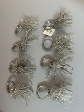 Load image into Gallery viewer, Silver Beaded Seaburst Napkin Rings - Set of 8