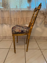 Load image into Gallery viewer, Antique French Louis XIV Gold Leaf Side Accent Harp Small Chair