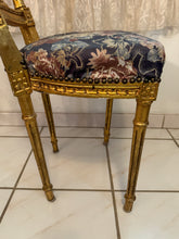 Load image into Gallery viewer, Antique French Louis XIV Gold Leaf Side Accent Harp Small Chair
