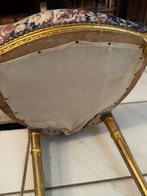 Load image into Gallery viewer, Antique French Louis XIV Gold Leaf Side Accent Harp Small Chair