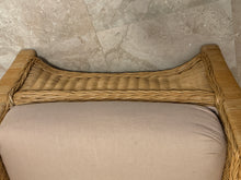 Load image into Gallery viewer, Vintage Woven Rattan Armchair with Cushions