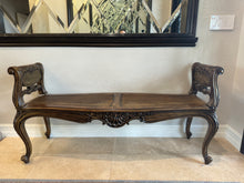 Load image into Gallery viewer, Maitland Smith Vintage Cane Bench
