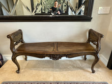Load image into Gallery viewer, Maitland Smith Vintage Cane Bench