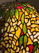 Load image into Gallery viewer, Vintage Tiffany Style Stained Glass Desk or Table Lamp