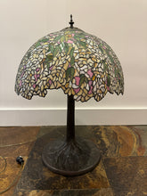 Load image into Gallery viewer, Vintage Tiffany Style Stained Glass Desk or Table Lamp