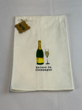 Load image into Gallery viewer, "Raised on Champagne" Kitchen or Bar Towel by Mudpie